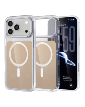 Transparent Magnetic Shockproof Case for iPhone 17 Pro Max / 18 Pro Max (BROWN) (Only Ground Shipping)