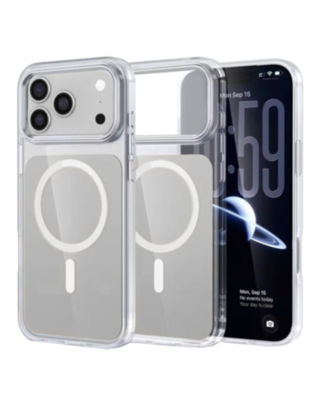 Transparent Magnetic Shockproof Case for iPhone 17 Pro Max / 18 Pro Max (GRAY) (Only Ground Shipping)