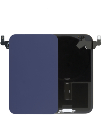 Back Glass with Frame and Wireless NFC Charging Flex and MagSafe Magnet for iPhone 17 Pro (NO LOGO) (DEEP BLUE)