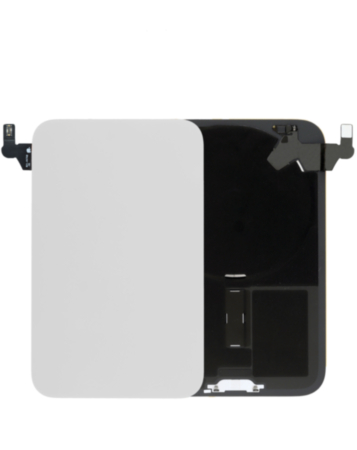 Back Glass with Frame and Wireless NFC Charging Flex and MagSafe Magnet for iPhone 17 Pro (NO LOGO) (SILVER)
