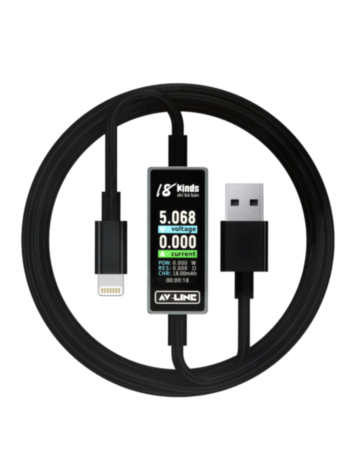 18 Kinds AV-Line Pro 1.2M Intelligent Detection of Charging Data Cable - USB L to A