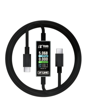 18 Kinds AV-Line Pro 1.2M Intelligent Detection of Charging Data Cable USB C-C