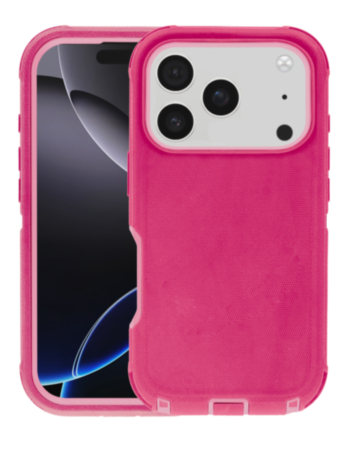 Heavy Duty Case for iPhone 17 Pro / 18 Pro (PINK / LIGHT PINK) (Only Ground Shipping)