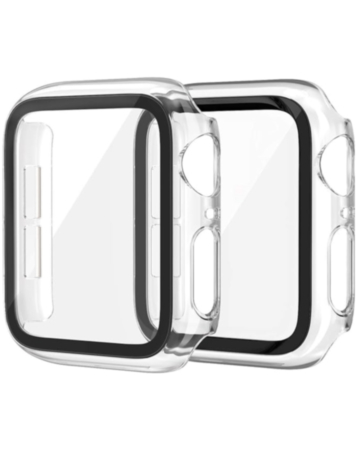 iWatch 46mm Hard PC Bumper Case with Tempered Glass - CLEAR (Only Ground Shipping)