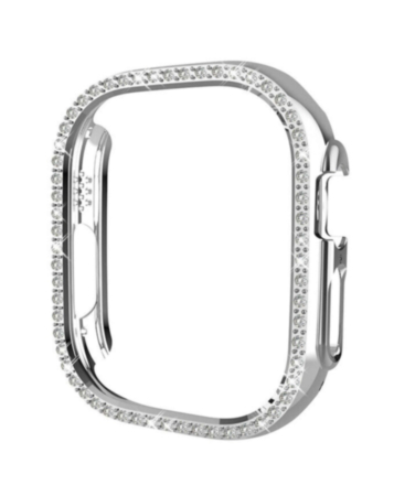 iWatch 49mm Stone PC Bumper Case - SILVER (Only Ground Shipping)
