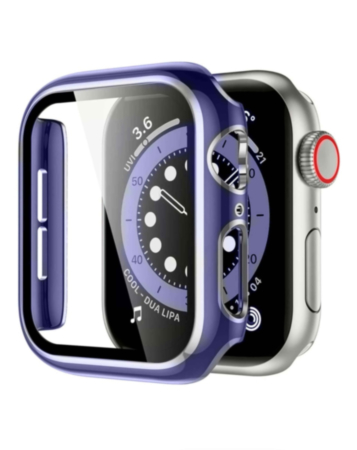 iWatch 49mm Shinny Hard PC Bumper Case - BLUE & SILVER (Only Ground Shipping)