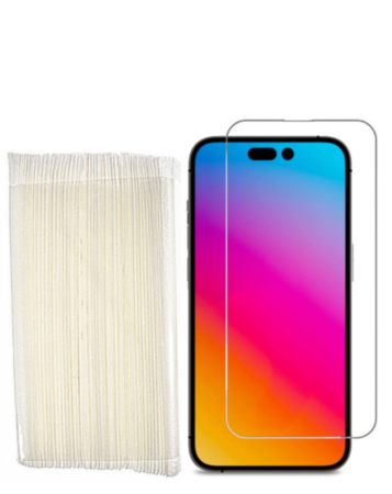 Clear Tempered Glass for iPhone 14 Pro (2.5D / Pack of 50)