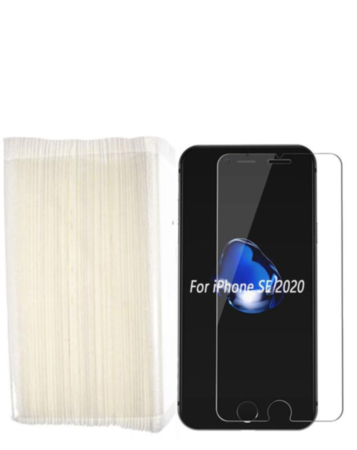Clear Tempered Glass for iPhone SE (2020 / 2022) / 8 / 7 / 6S / 6 (2.5D / Pack of 50)