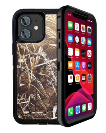 Heavy Duty Case for iPhone 12 Mini (CAMO BLACK) (Only Ground Shipping)