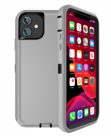 Heavy Duty Case for iPhone 12 Mini (DARK GRAY & BLACK) (Only Ground Shipping)