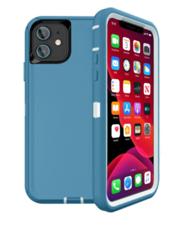 Heavy Duty Case for iPhone 12 Mini (TEAL) (Only Ground Shipping)