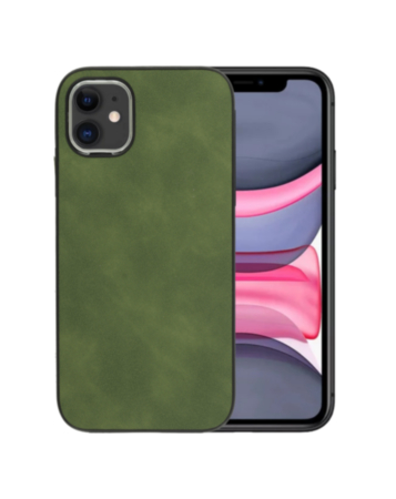 Matte Retro Leather Case - GREEN for iPhone 11 (Only Ground Shipping)