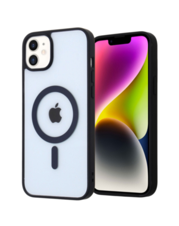 Hard PC Rear / Soft TPU Wireless Charging Case - BLACK for iPhone 11 (Only Ground Shipping)