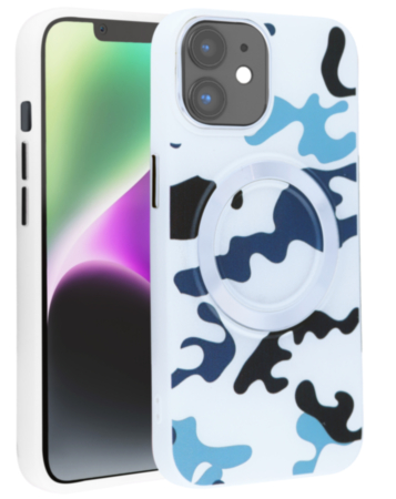 Camouflage Design Wireless Charging Case - WHITE for iPhone 11 (Only Ground Shipping)