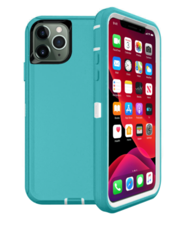 Heavy Duty Case for iPhone 11 Pro Max (LIGHT TEAL) (Only Ground Shipping)