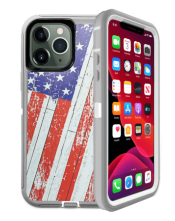 Heavy Duty Case for iPhone 11 Pro Max (US FLAG) (Only Ground Shipping)