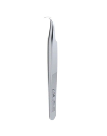 QianLi Mega-Idea Non-Magnetic Stainless Steel Tweezer 7-SA (Curved Tip)