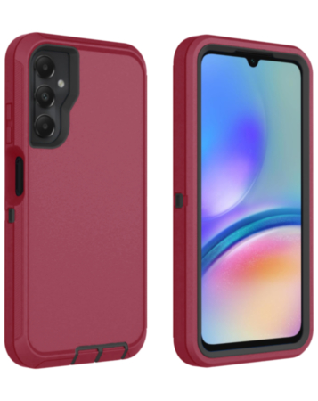 Heavy Duty Case for Galaxy A05S (MAROON & BLACK) (Only Ground Shipping)
