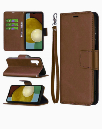 Galaxy A14 4G/5G Leather Wallet Case with Card Slot - BROWN (Only Ground Shipping)
