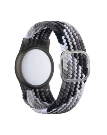 Airtag Wristband Nylon Watch Band - COLORFUL BLACK (Only Ground Shipping)