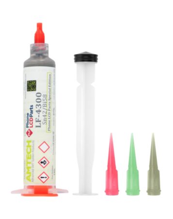 Amtech LF-4300 Sn42/Bi58 T4 87% Solder Paste (35g)