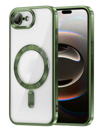 Shiny Wireless Charging Clear Case -GREEN for iPhone 7 (Only Ground Shipping)