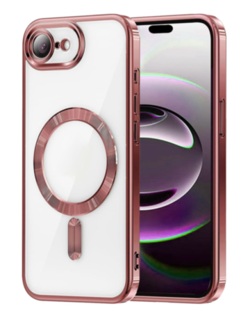 Shiny Wireless Charging Clear Case -ROSE GOLD for iPhone 7 (Only Ground Shipping)
