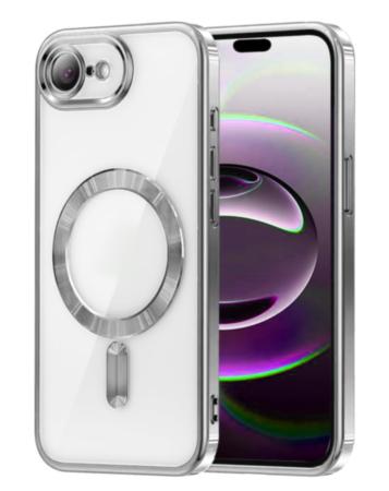 Shiny Wireless Charging Clear Case -SILVER for iPhone 7 (Only Ground Shipping)