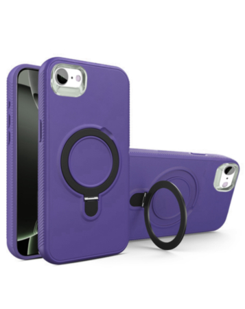 Support Heavy Duty Case with Wireless Charging Kickstand (PURPLE) for iPhone 7 / 8 (Only Ground Shipping)