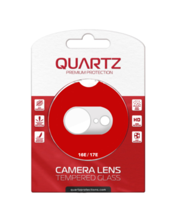 QUARTZ Back Camera Tempered Glass for iPhone 16e / 17e (Clear)