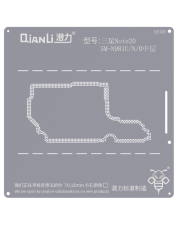 QianLi Bumblebee QS128 Middle Layer Stencil for Galaxy Note 20 N981 (U-N-0)