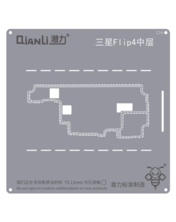 QianLi Bumblebee QS224 Middle Layer Stencil for Galaxy Z Flip 4 (Not Returnable)