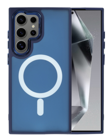 Galaxy S22 Ultra New Magnetic Wireless Charging Case - NAVY BLUE (Only Ground Shipping)
