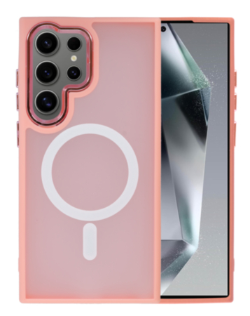 Galaxy S22 Ultra New Magnetic Wireless Charging Case - PINK (Only Ground Shipping)