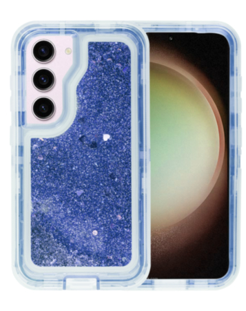 Galaxy S23 Glitter Liquid Case - BLUE (Only Ground Shipping)