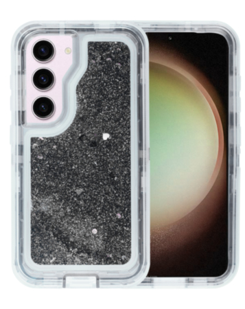 Galaxy S23 Plus Glitter Liquid Case - BLACK (Only Ground Shipping)
