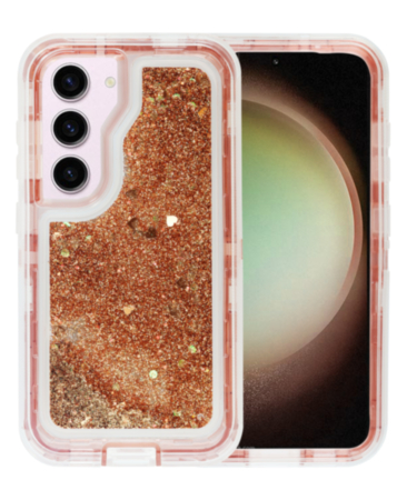 Galaxy S23 Plus Glitter Liquid Case - ROSE GOLD (Only Ground Shipping)