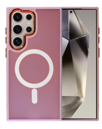 Galaxy S23 Ultra New Magnetic Wireless Charging Case - PINK (Only Ground Shipping)