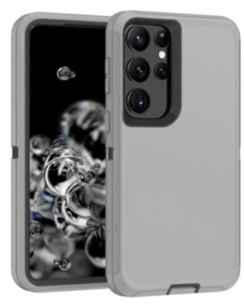 Heavy Duty Case for Galaxy S23 Ultra (GRAY & BLACK) (Only Ground Shipping)