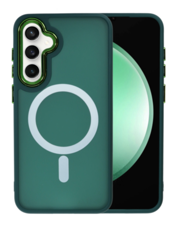 Galaxy S24FE New Magnetic Wireless Charging Case - DARK GREEN (Only Ground Shipping)