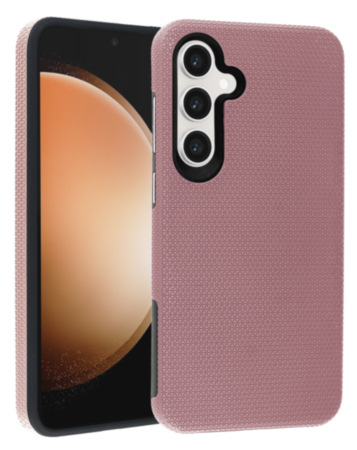 Shock Absorption Protective Dual Layer Case - ROSE GOLD for Galaxy S24FE (Only Ground Shipping)