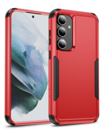 Galaxy S24FE Layers Shockproof Strong Case - RED (Only Ground Shipping)