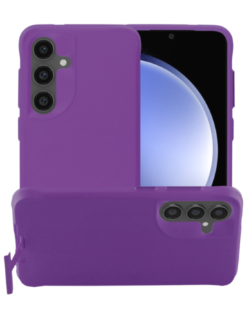 Wireless Charger Silicone Case with Metal Kickstand for Galaxy S25 Plus / S24 Plus - PURPLE (Only Ground Shipping)