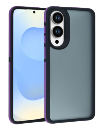 Galaxy S25E Matte Silicone Frame Shockproof Case - PURPLE (Only Ground Shipping)