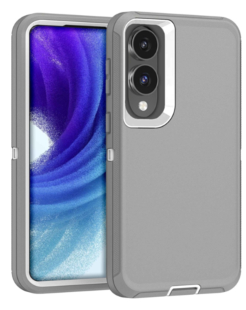 Heavy Duty Case for Galaxy S25E (DARK GRAY & WHITE) (Only Ground Shipping)