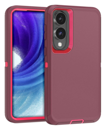 Heavy Duty Case for Galaxy S25E (MAROON & RED) (Only Ground Shipping)