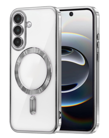 Galaxy S26 Shiny Wireless Charging Clear Case - SILVER (Only Ground Shipping)