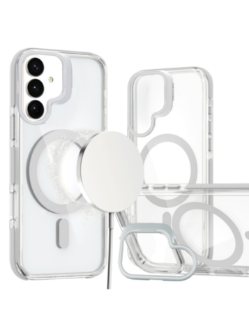 Thin Magnetic Clear Case with Camera Stand Kickstand - CLEAR for Galaxy S26 (Only Ground Shipping)