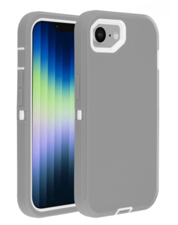 Heavy Duty Case for iPhone 16e / 17e (GRAY & WHITE) (Only Ground Shipping)