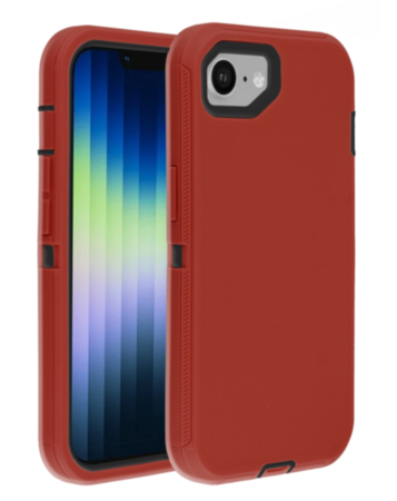 Heavy Duty Case for iPhone 16e / 17e (RED & BLACK) (Only Ground Shipping)